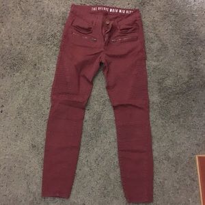 cotton on dark red jeans!!